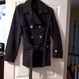 London fog rain coat in black